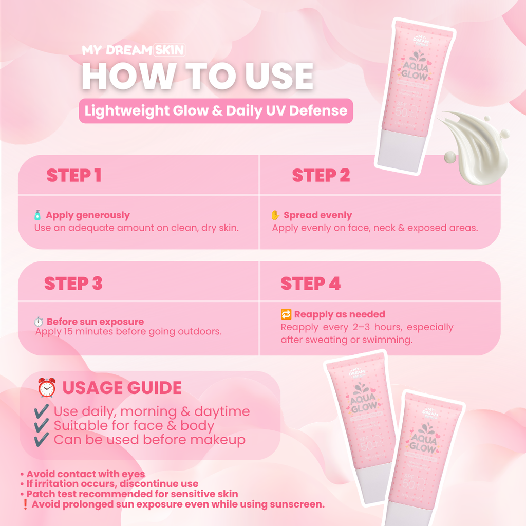 ☀️ My Dream Skin Aqua Glow Sunscreen Cream SPF50+ PA++++ 50 ML