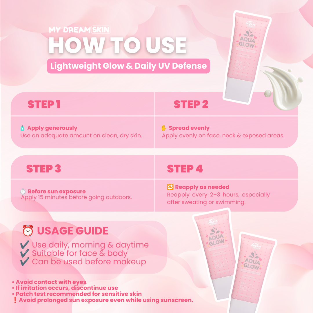 ☀️ My Dream Skin Aqua Glow Sunscreen Cream SPF50+ PA++++ 50 ML