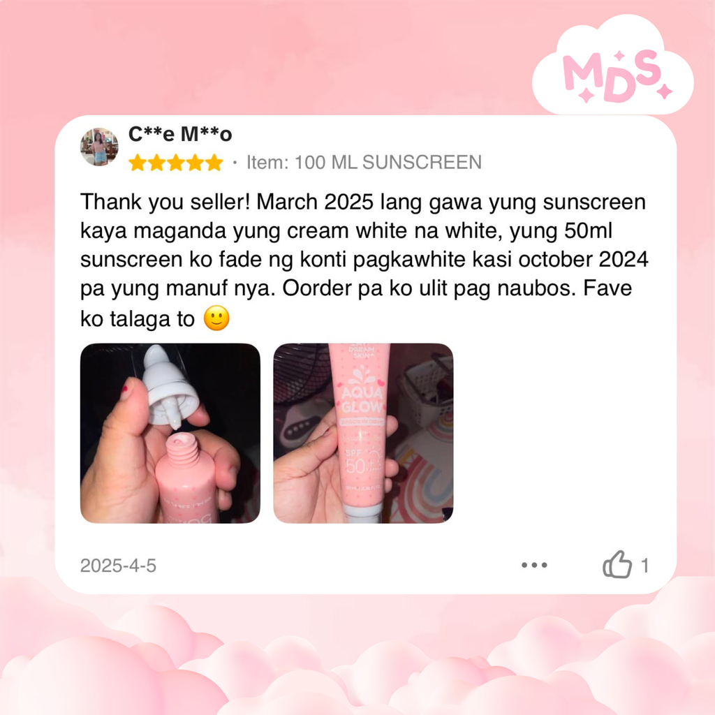 ☀️ My Dream Skin Aqua Glow Sunscreen Cream SPF50+ PA++++ 50 ML