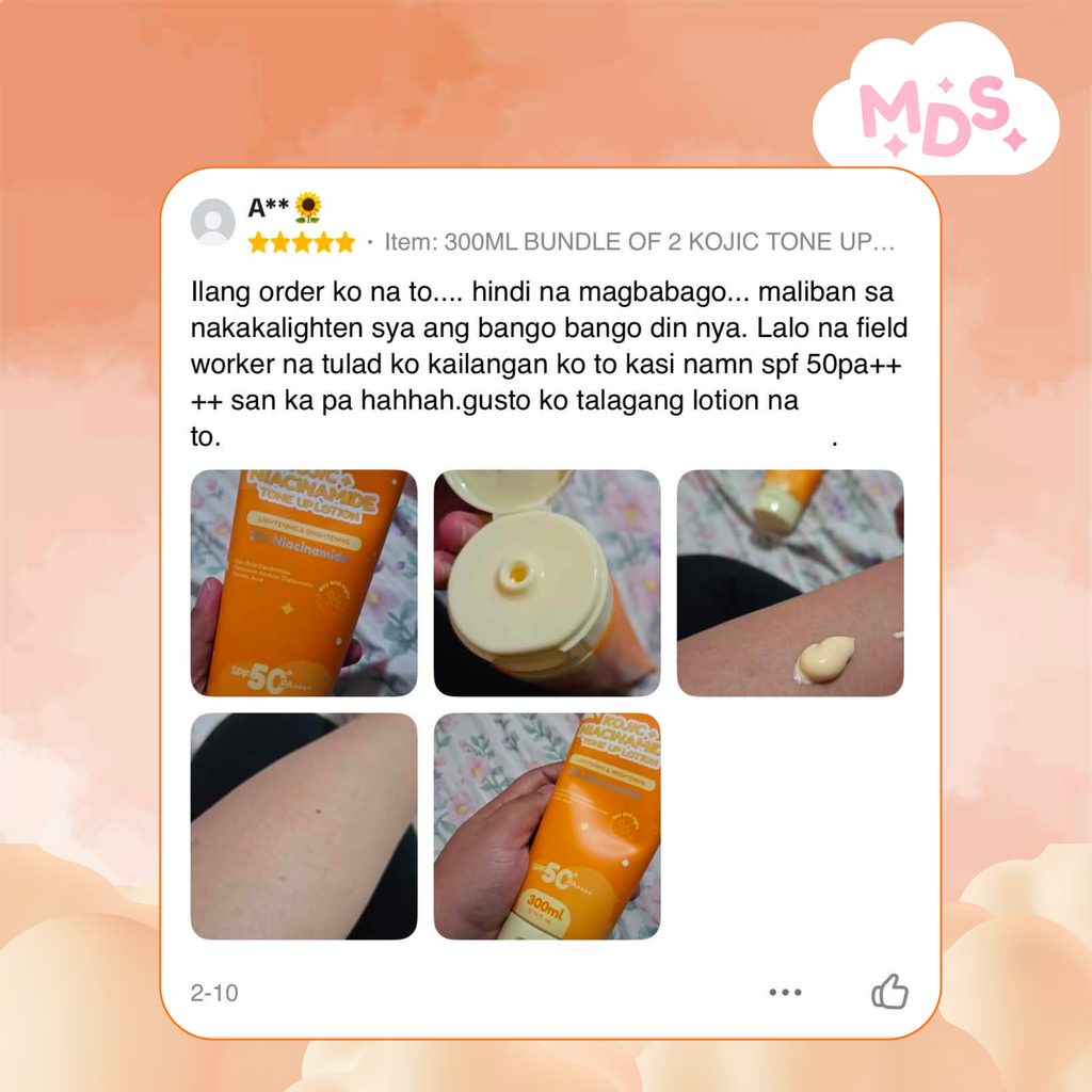 My Dream Skin Kojic + Niacinamide Tone Up & Whitening Lotion SPF50+ PA++++ 300 ML
