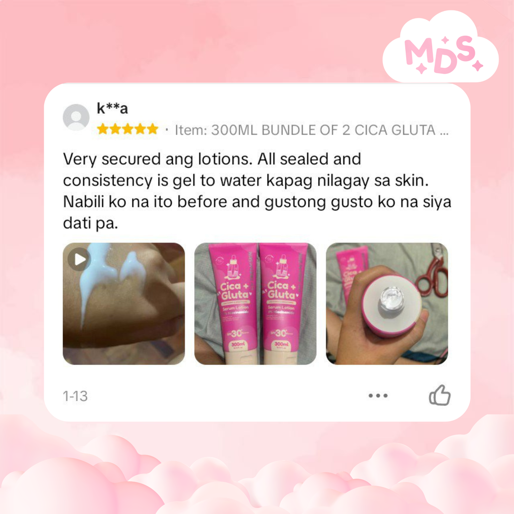 🌸 My Dream Skin Cica + Gluta Whitening Serum Lotion SPF30+ PA++++ 300 ML