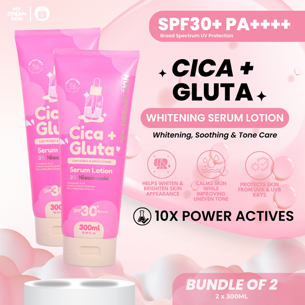 🌸 My Dream Skin Cica + Gluta Whitening Serum Lotion SPF30+ PA++++ 300 ML