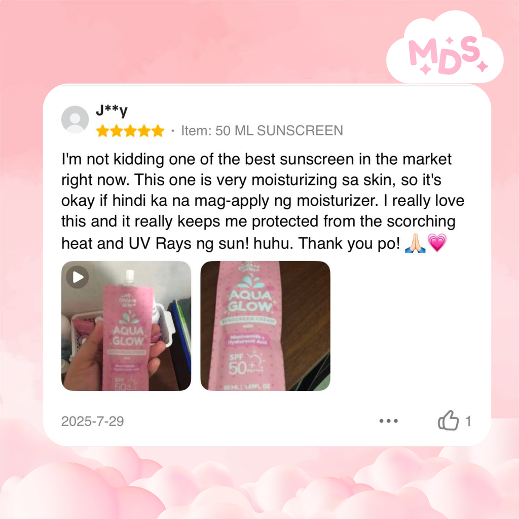 ☀️ My Dream Skin Aqua Glow Sunscreen Cream SPF50+ PA++++ 50 ML