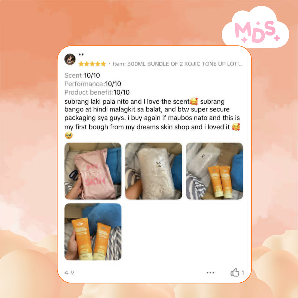 My Dream Skin Kojic + Niacinamide Tone Up & Whitening Lotion SPF50+ PA++++ 300 ML