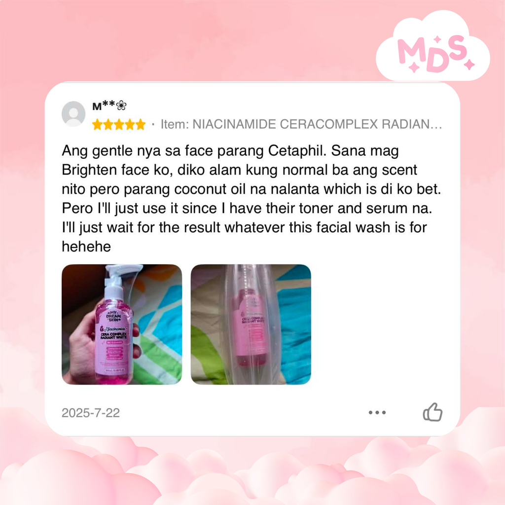 💗 My Dream Skin Niacinamide + Cera Complex Radiant White Gel Cleanser