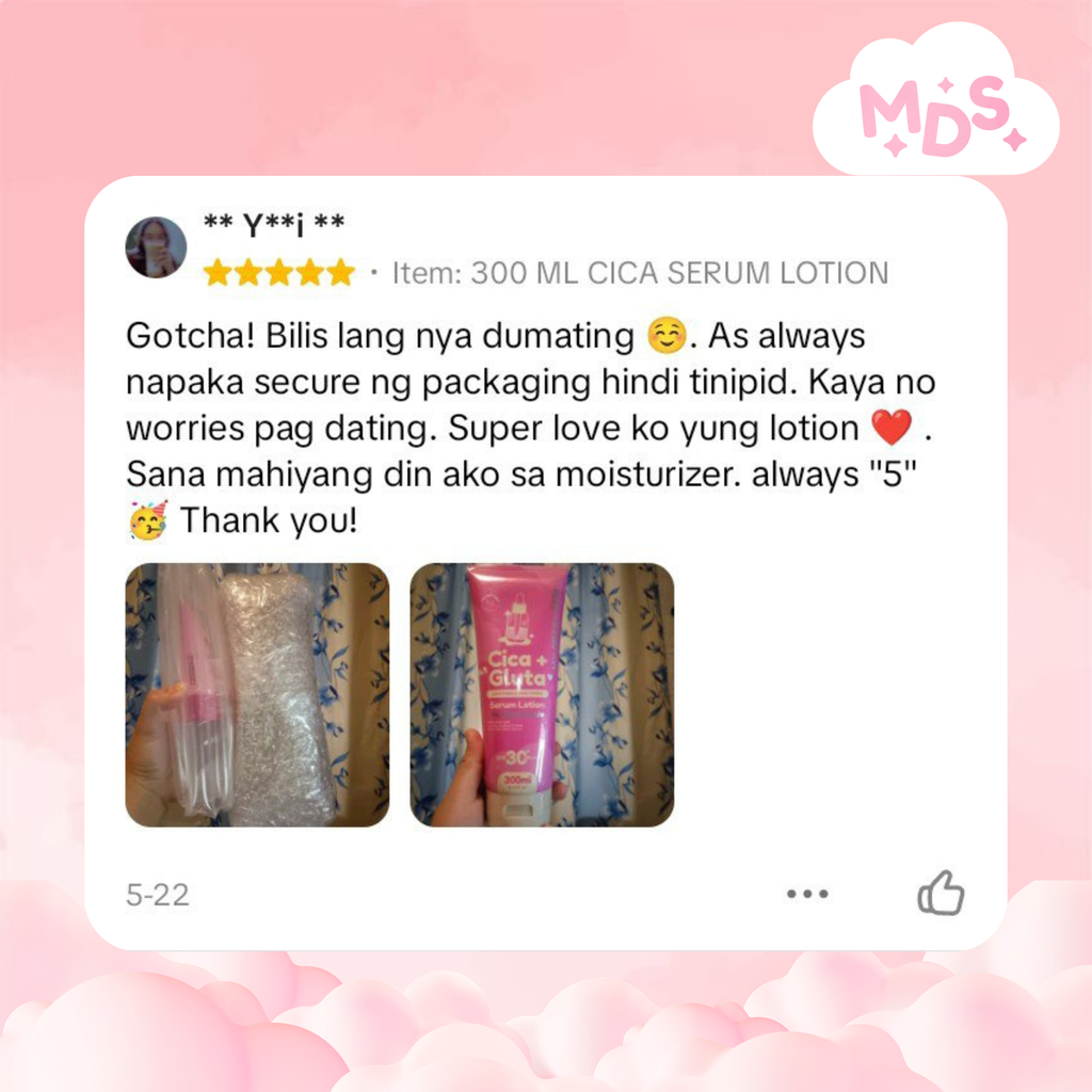 🌸 My Dream Skin Cica + Gluta Whitening Serum Lotion SPF30+ PA++++ 300 ML