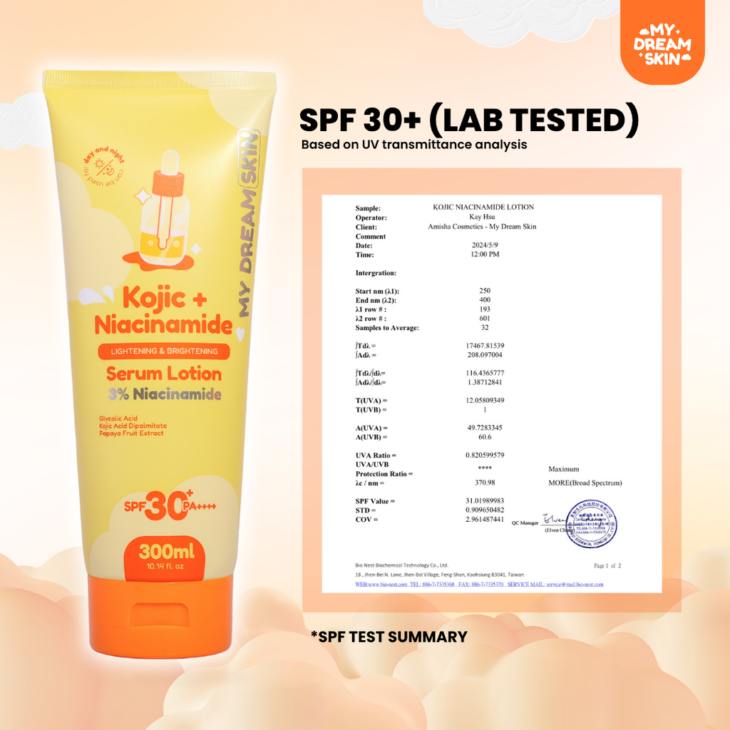 ✨ My Dream Skin Kojic + Niacinamide Whitening Serum Lotion SPF30+ PA++++ 300 ML