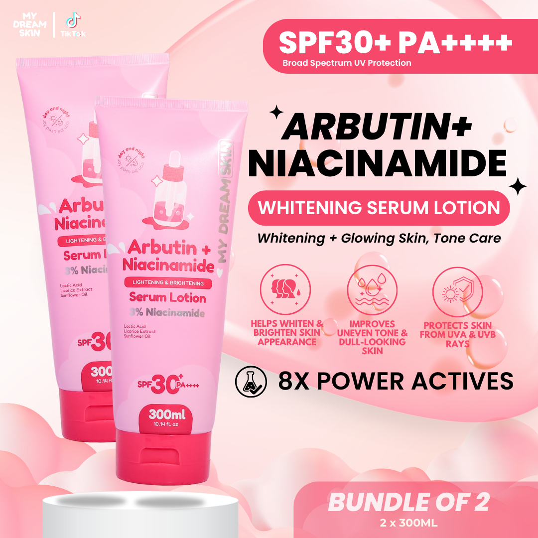 ✨ My Dream Skin Arbutin + Niacinamide Whitening Serum Lotion SPF30+ PA++++ BUNDLE OF 2 x 300 ML