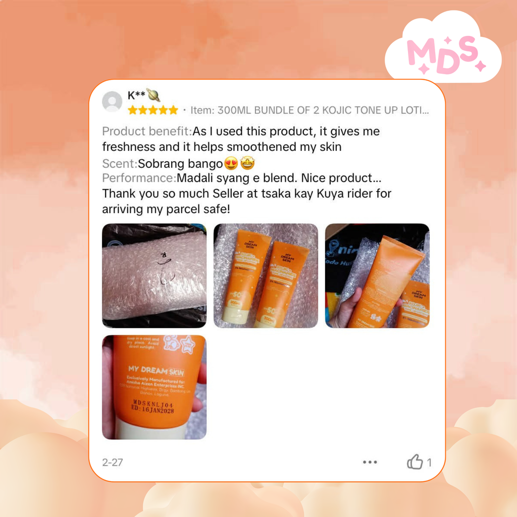 My Dream Skin Kojic + Niacinamide Tone Up & Whitening Lotion SPF50+ PA++++ 300 ML
