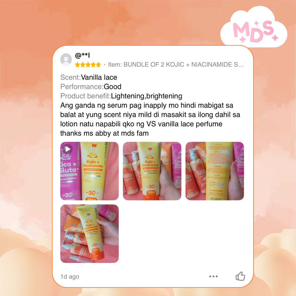 ✨ My Dream Skin Kojic + Niacinamide Whitening Serum Lotion SPF30+ PA++++ 300 ML