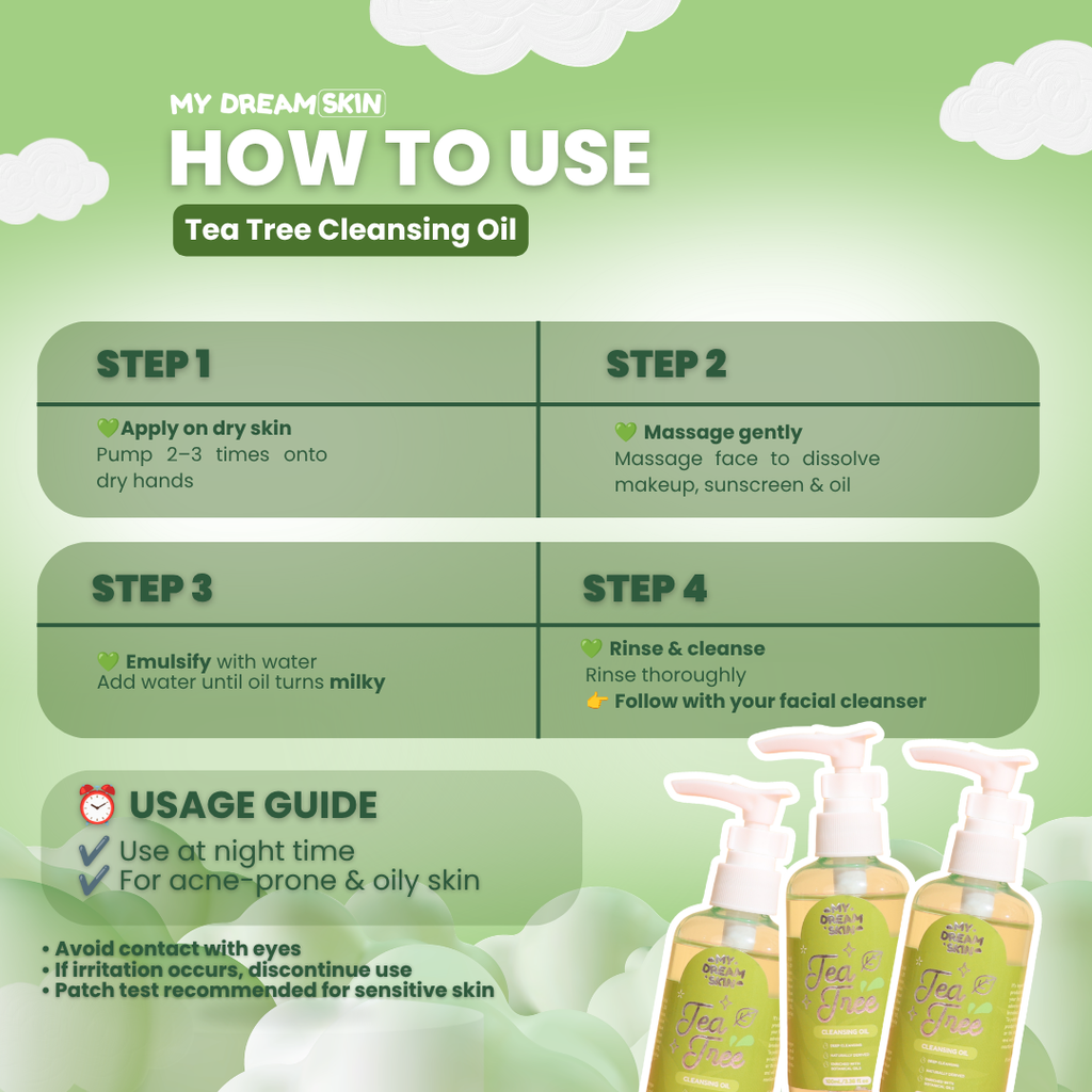 🌿 My Dream Skin Tea Tree Cleansing Oil