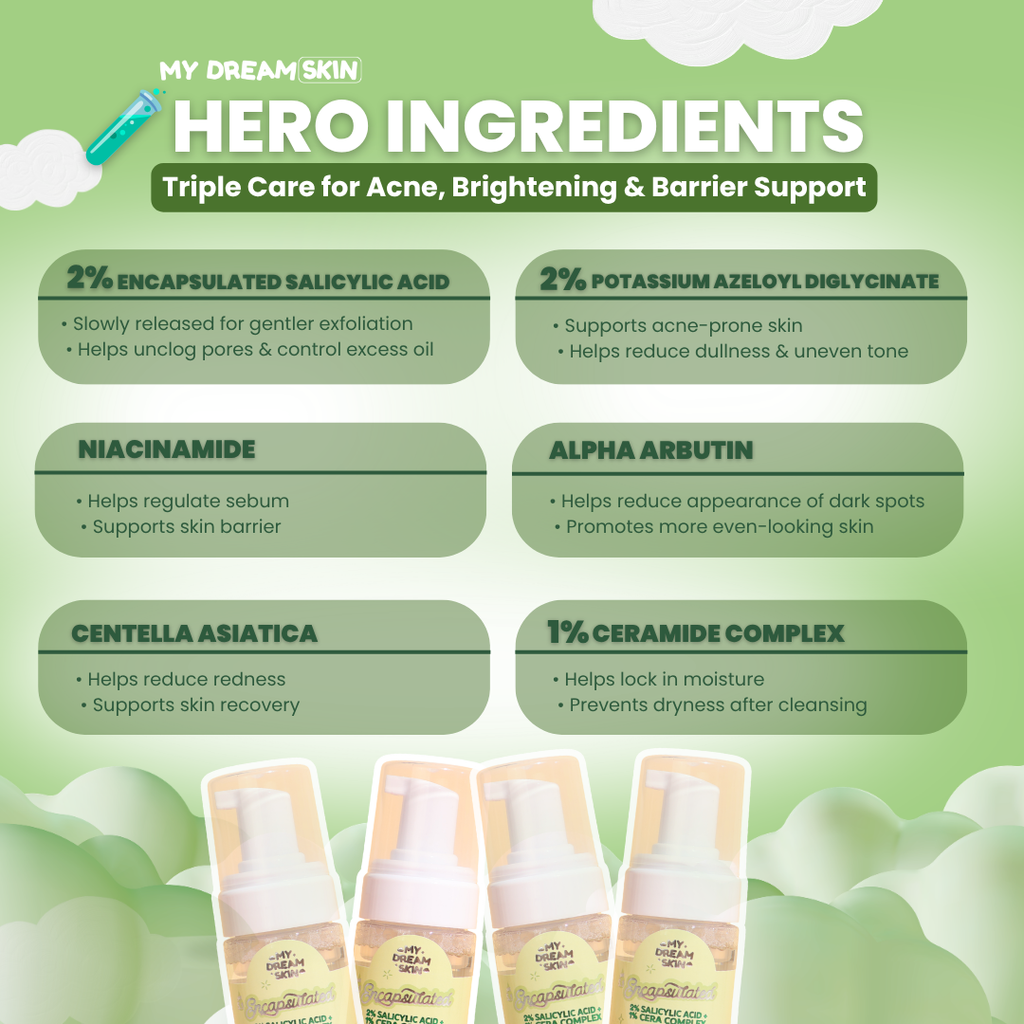💚 My Dream Skin Encapsulated Salicylic Acid + Cera Complex Foam Cleanser